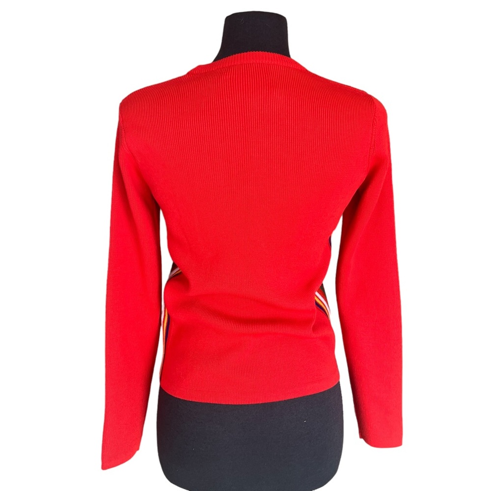 TORY SPORT CREWNECK SWEATER SIDE STRIPE SIZE SMALL Excellent Pre-Owned Condition - Picture 3 of 7